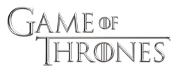 Game of Thrones logo, monochrome wordmark version, on a transparent background