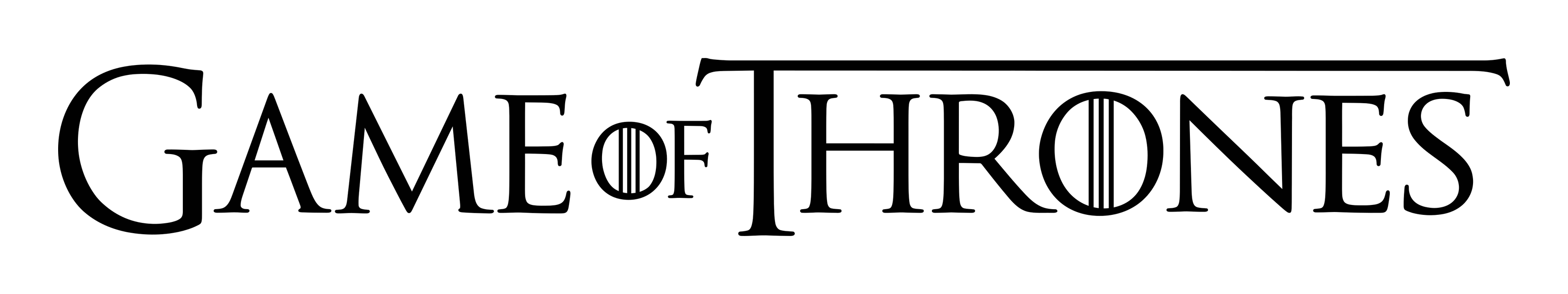 Game of Thrones logo on a transparent background