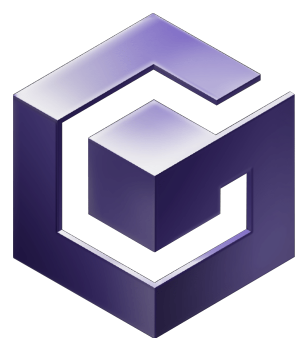 Gamecube logo, icon version, on a transparent background