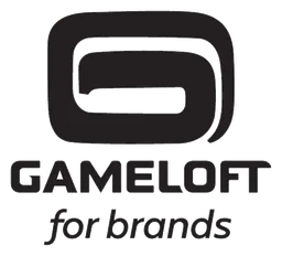 Gameloft logo, black icon version, on a transparent background