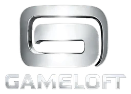 Gameloft logo, white version, on a transparent background