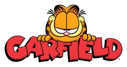 Garfield logo, horizontal version, on a transparent background