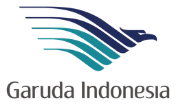 Garuda Indonesia logo, horizontal version, on a transparent background