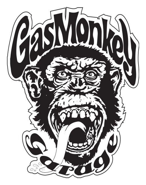 Gas Monkey Garage logo, black version, on a transparent background
