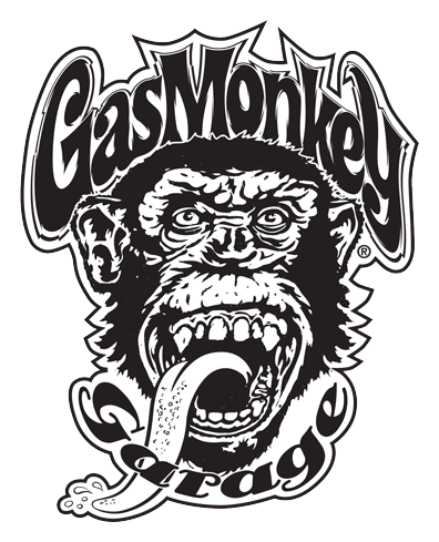 Gas Monkey Garage logo, monochrome icon version, on a transparent background