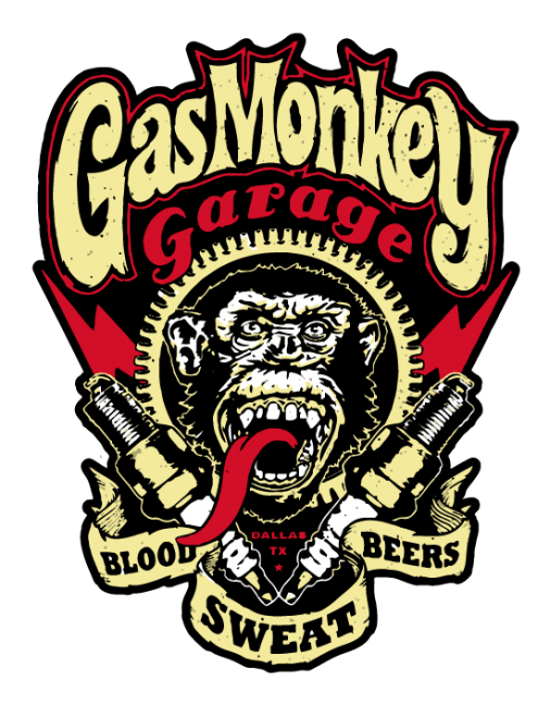Gas Monkey Garage logo on a transparent background