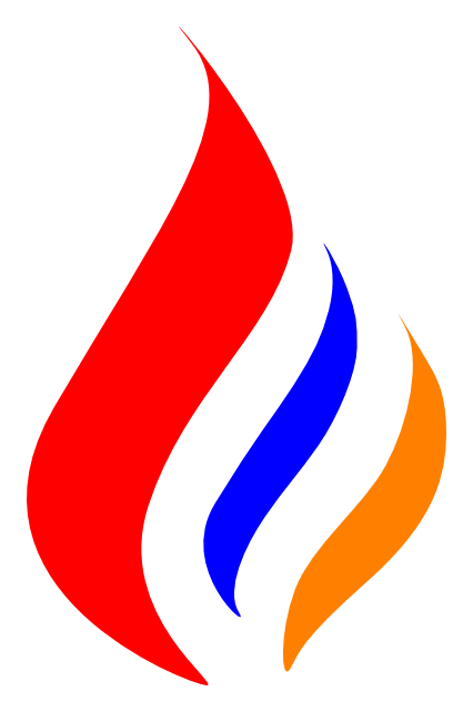 Gas logo, horizontal version, on a transparent background