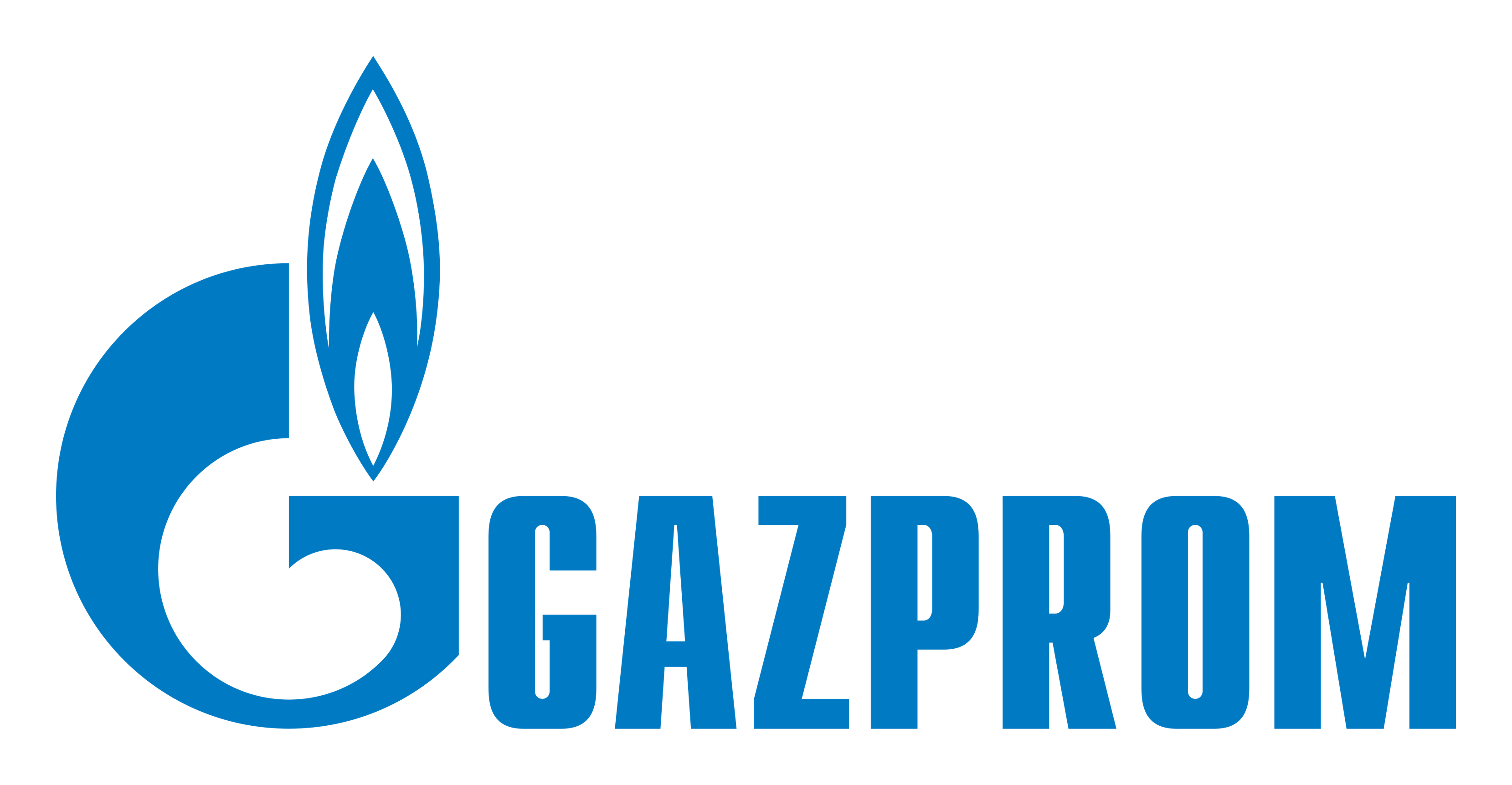 Gazprom Logo auf transparentem Hintergrund