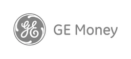 Ge Money logo, white version, on a transparent background