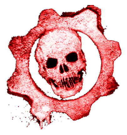 Gears of War logo, icon version, on a transparent background