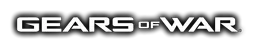 Gears of War logo, monochrome wordmark version, on a transparent background