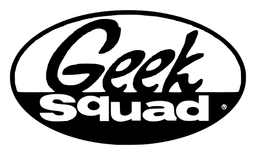 Logo de Geek Squad, versión negro, sobre fondo transparente