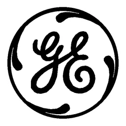 General Electric のロゴ、モノクロ アイコンバージョン（背景透過）