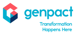 Genpact logo, horizontal version, on a transparent background