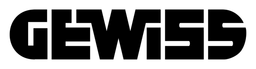 Gewiss Logo, Variante Wortmarke schwarz, auf transparentem Hintergrund