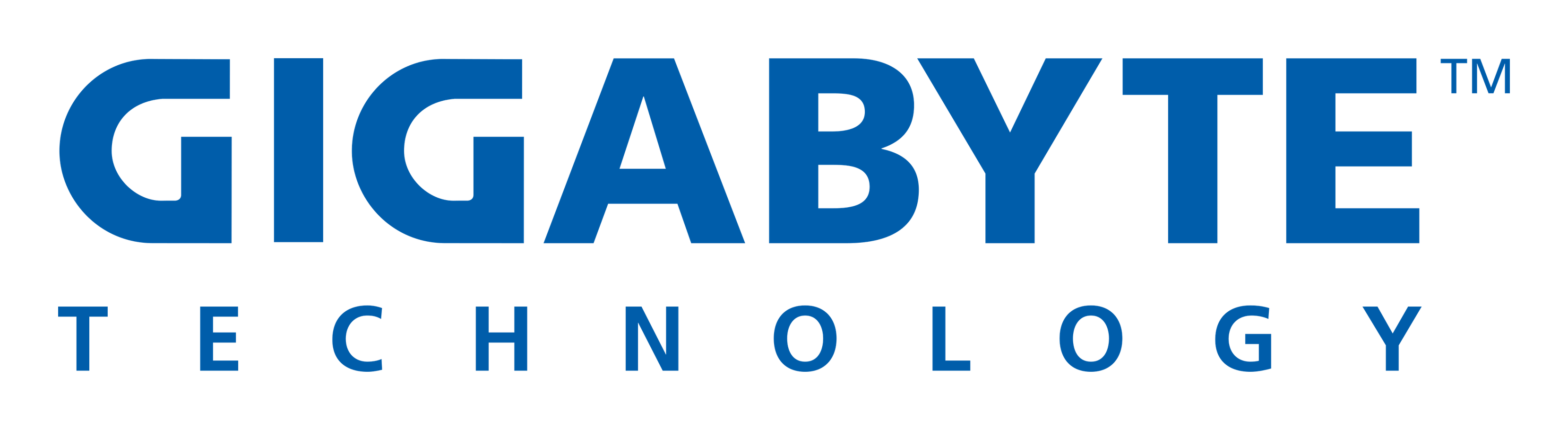 Gigabyte logo on a transparent background