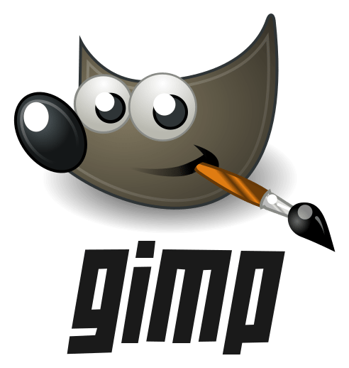 Gimp logo, black icon version, on a transparent background