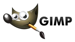 Gimp logo, horizontal version, on a transparent background