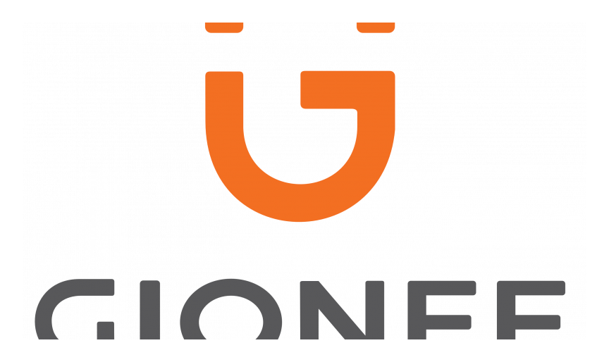 Gionee logo on a transparent background