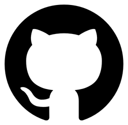 GitHub logo, black icon version, on a transparent background