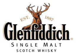 Glenfiddich logo, horizontal version, on a transparent background