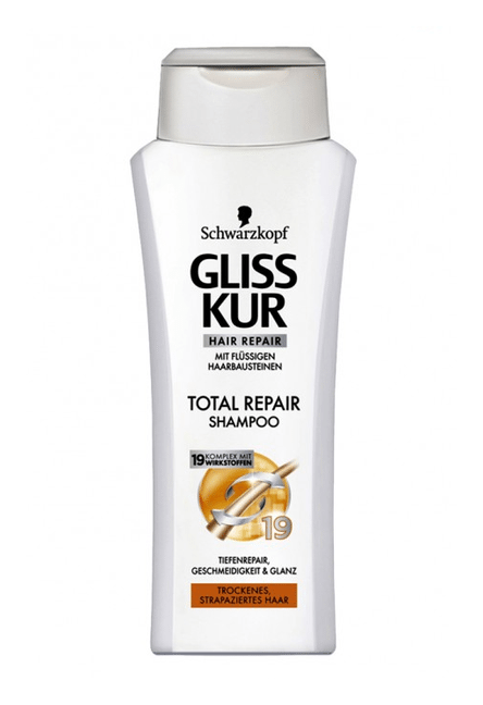 Gliss Kur logo, white version, on a transparent background