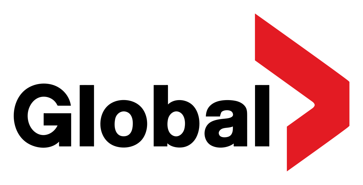 Global TV Logo auf transparentem Hintergrund