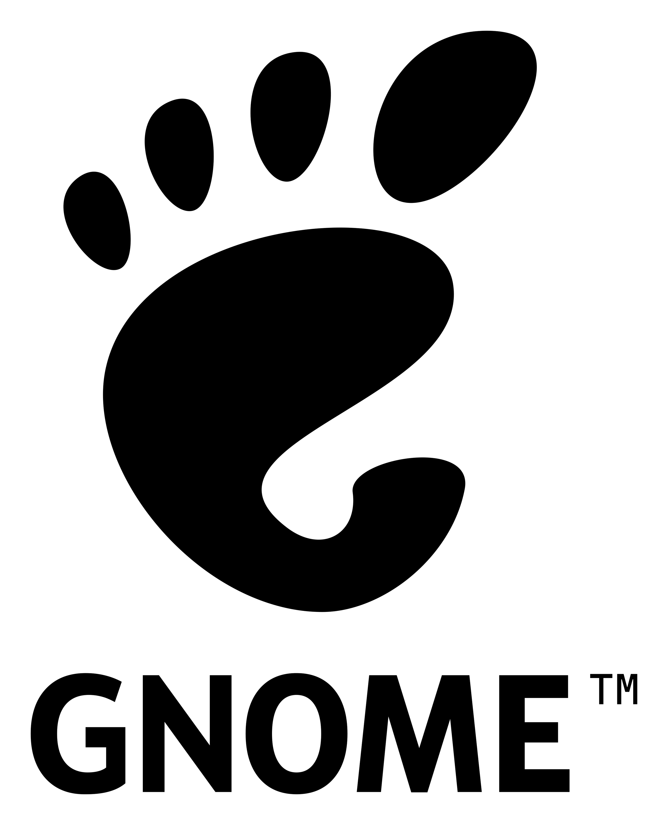 Gnome logo on a transparent background