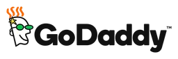 Logo da Godaddy, versão logotipo preto, em fundo transparente