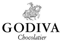 Godiva logo, black version, on a transparent background