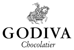 Godiva logo, monochrome version, on a transparent background