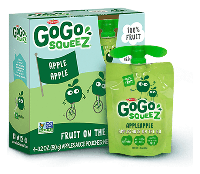 Gogo Squeez logo on a transparent background
