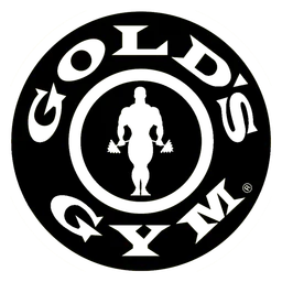 Golds Gym Logo, Variante Icon schwarz, auf transparentem Hintergrund