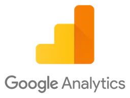 Google Analytics logo, horizontal version, on a transparent background