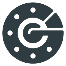 Google Authenticator logo, black icon version, on a transparent background