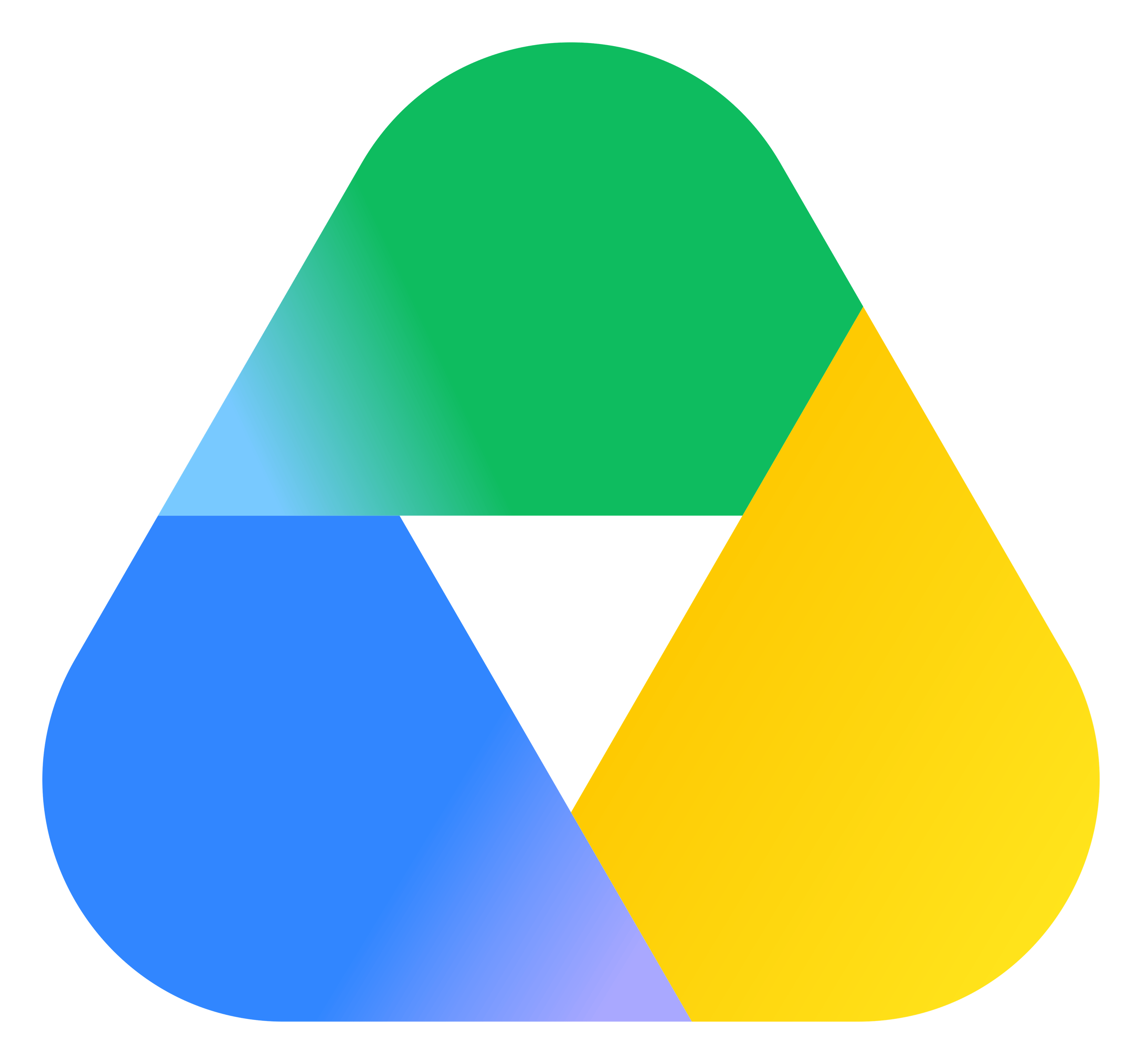 Google Drive logo on a transparent background