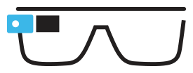 Logo da Google Glass, versão logotipo preto, em fundo transparente