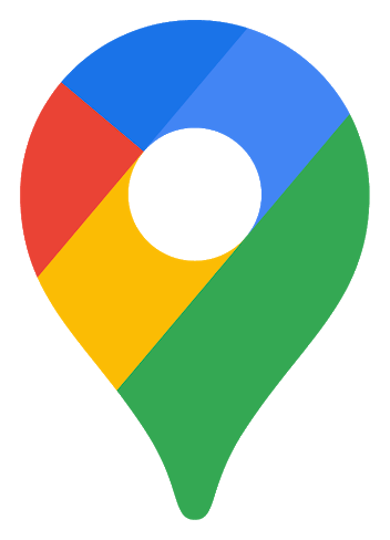 Google Maps logo, horizontal version, on a transparent background