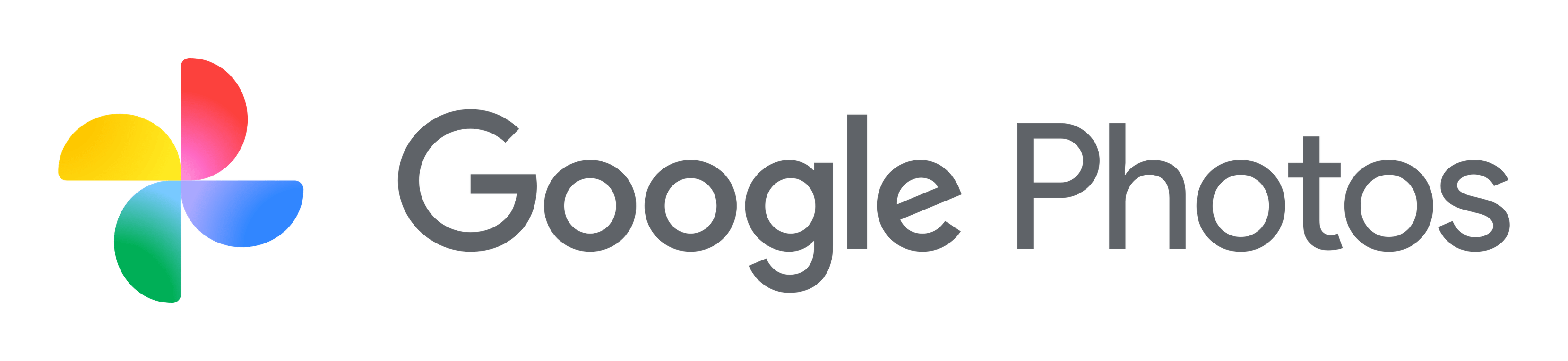Google Photos Logo auf transparentem Hintergrund