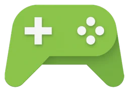 Google Play Games logo, horizontal version, on a transparent background