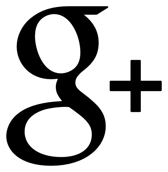 Google Plus logo, black icon version, on a transparent background