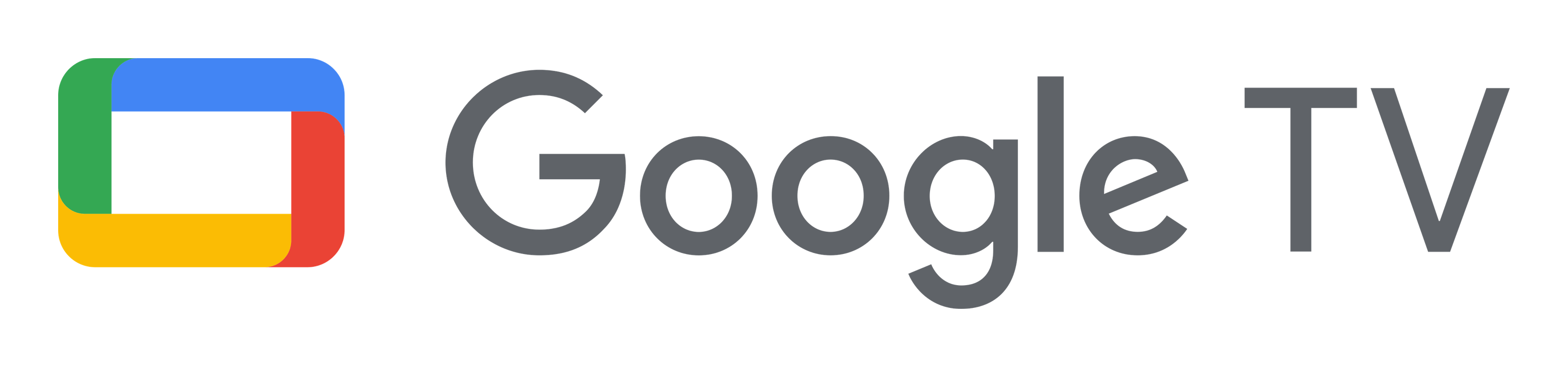 Google TV logo on a transparent background