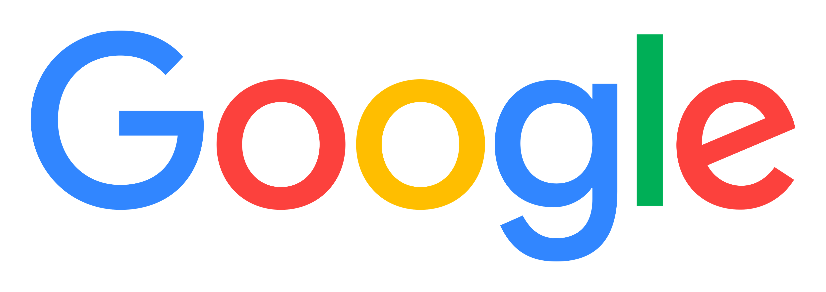 Google logo on a transparent background