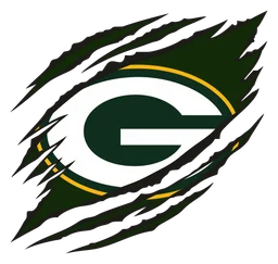 Green Bay Packers logo, black icon version, on a transparent background