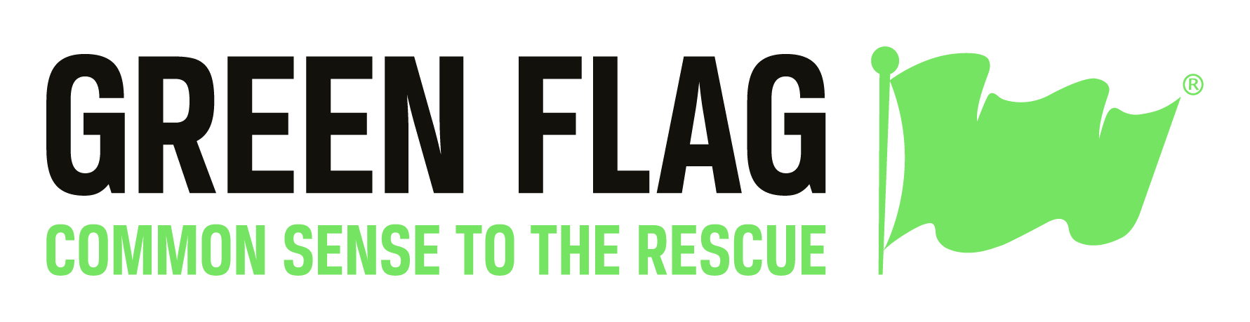 Green Flag logo on a transparent background