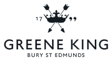 Greene King logo, black version, on a transparent background