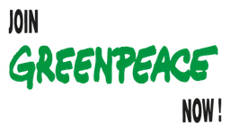 Greenpeace logo, horizontal version, on a transparent background