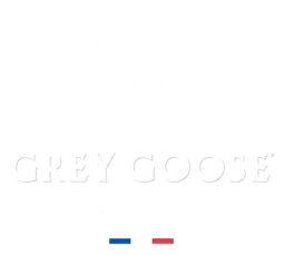 Grey Goose logo, white icon version, on a transparent background