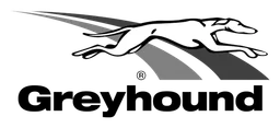 Greyhound logo, black version, on a transparent background