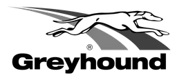 Greyhound logo, monochrome version, on a transparent background